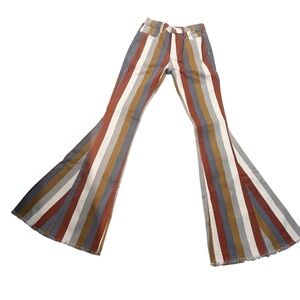 Striped Flare & Wide Leg Jeans